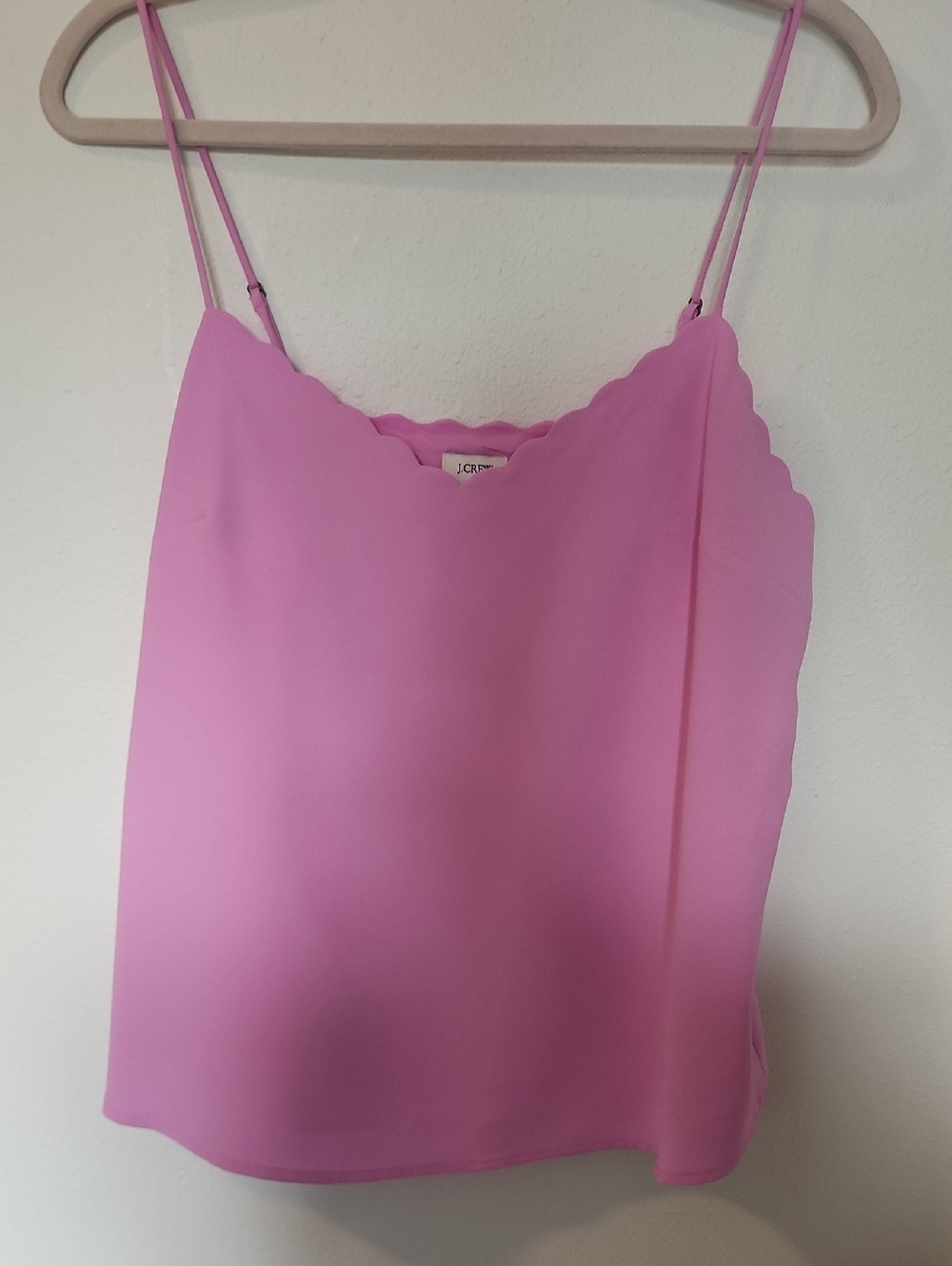 J. Crew Neon Orchid Scallop Edge Camisole